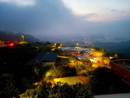 Night falls over Jiufen