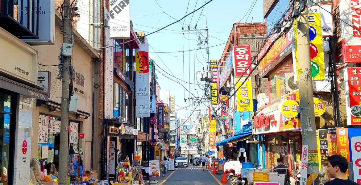 Side street in Incheon, Korea.